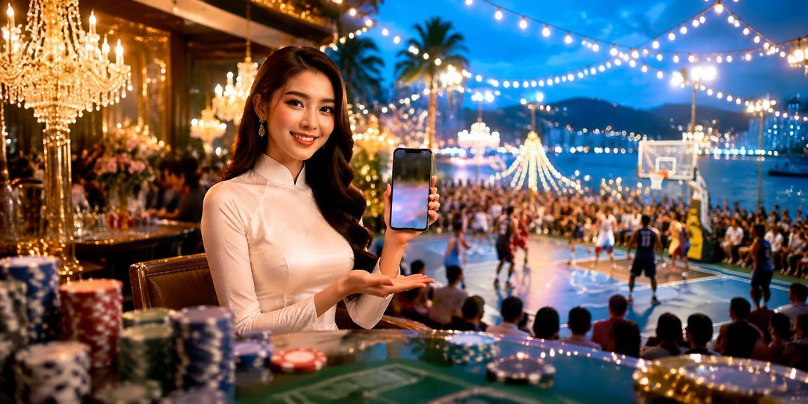 Người chơi cá cược bóng rổ tại Phú Quốc mặc áo dài truyền thống Việt Nam
